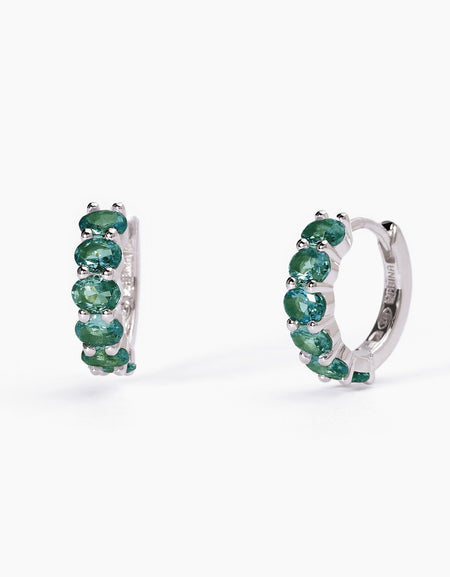 Mabina 563579 Orecchini smeraldi sintetici