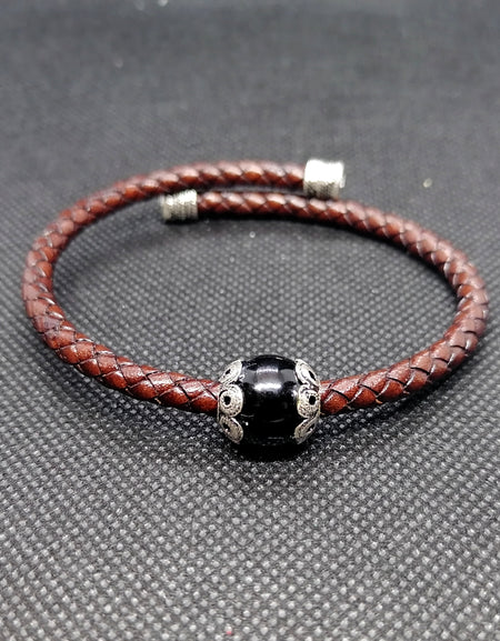 FIT 7881COC Bracciale COCCO semirigido treccia in pelle