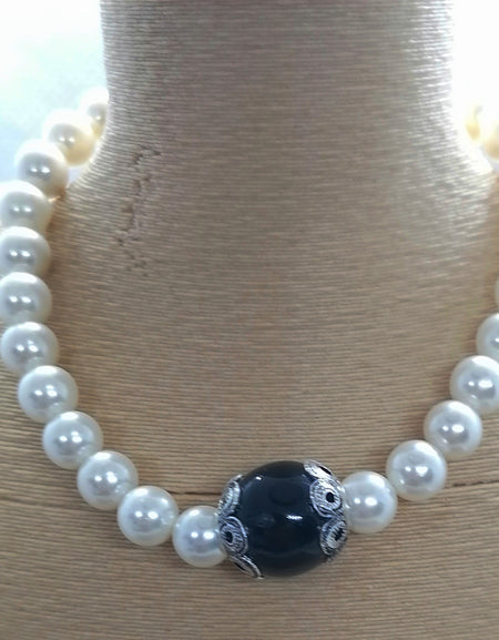 FIT 4497-1 Bracciale elastico in perle e Cocco