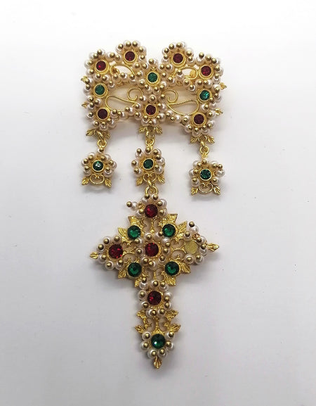 FIT 9266 Spilla Croce Imperlata