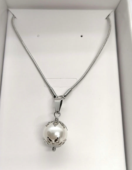 TDS BP32034S Catenina con Perla bianca grande