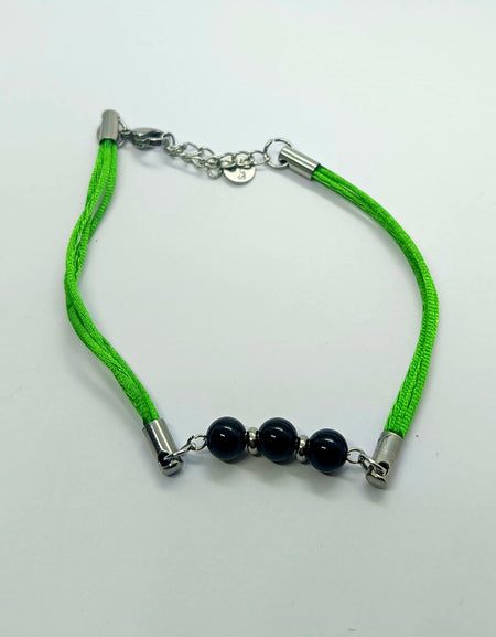 TDS BP33014 Bracciale in tessuto verde 3 Su Coccu