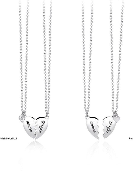 Mabina collana doppio Cuore 553283 - pianaecasti-gioielleria