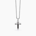 2Jewels Girocollo con croce e zirconi neri in acciaio 316L