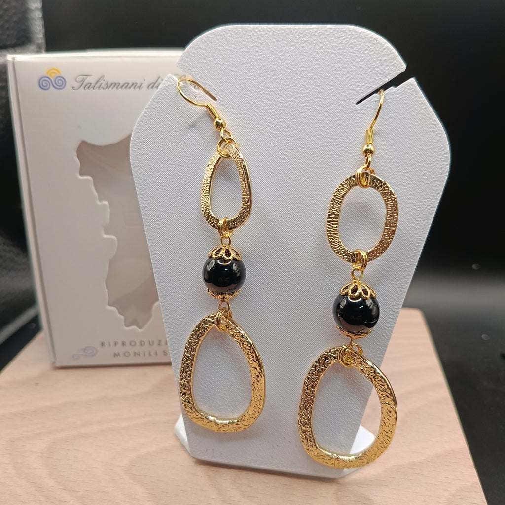 TDS Orecchini dorati con Cocco