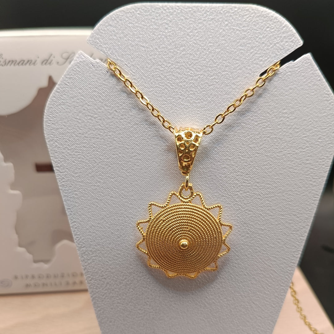 TDS Girocollo dorato tipo Filigrana Corbula sole