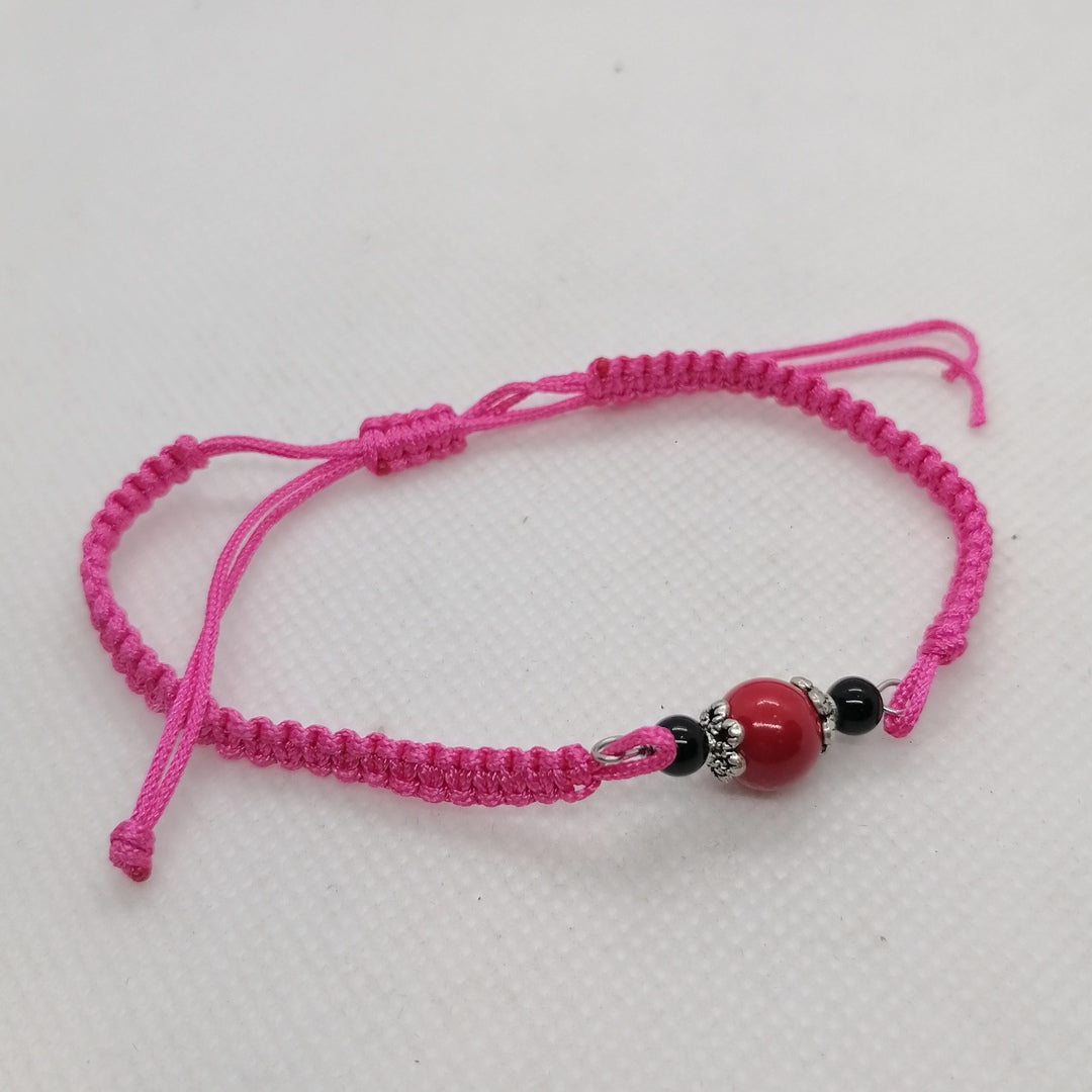 TDS BP33016 Bracciale tessuto con pietre colorate