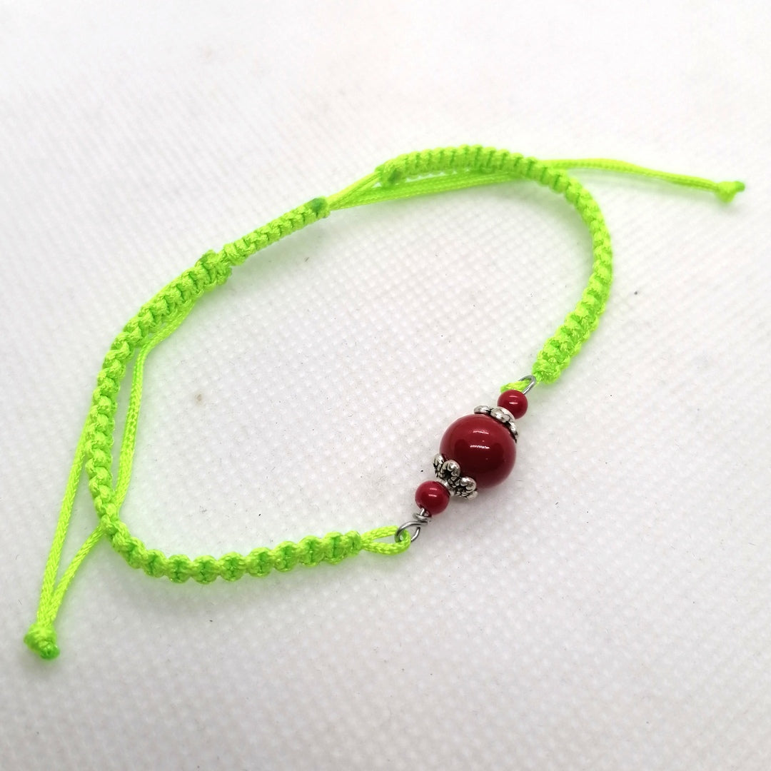 TDS BP33016 Bracciale tessuto con pietre colorate