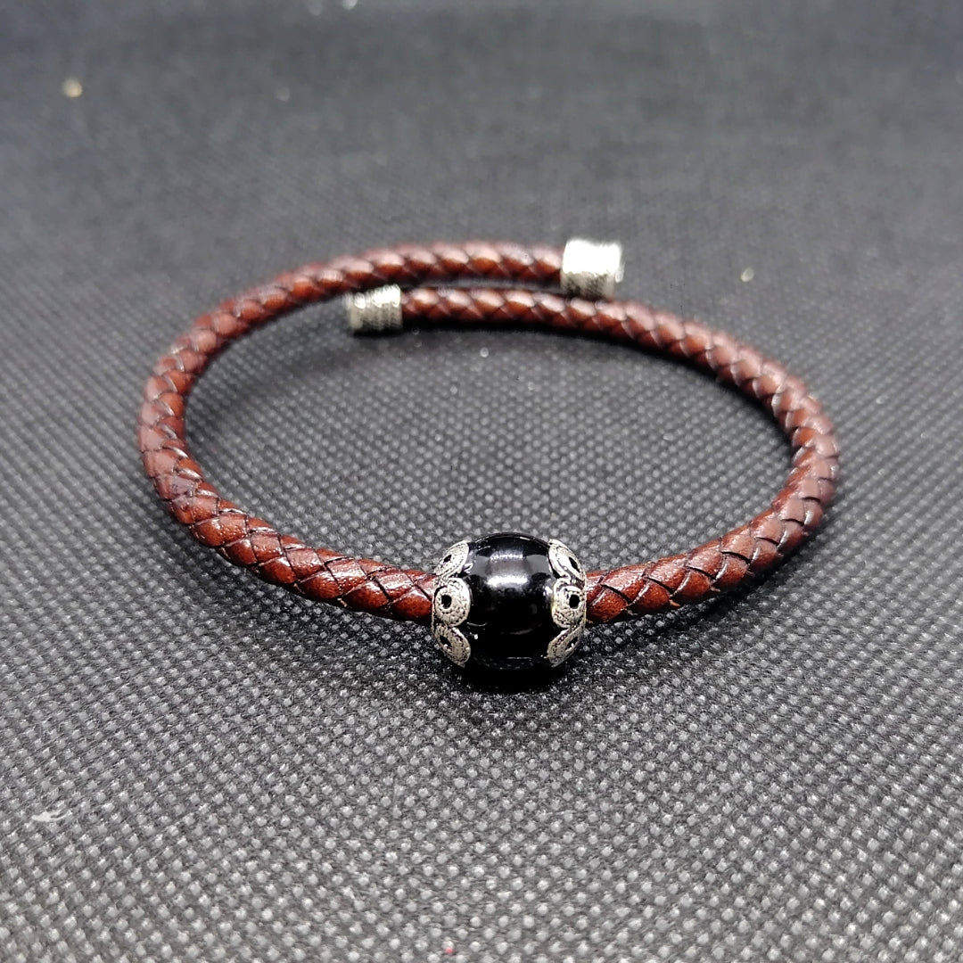 FIT 7881COC Bracciale COCCO semirigido treccia in pelle