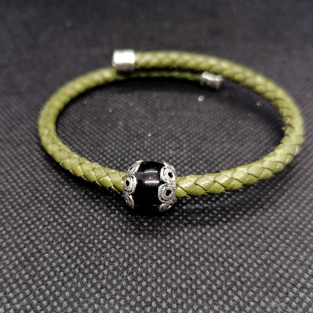 FIT 7881COC Bracciale COCCO semirigido treccia in pelle