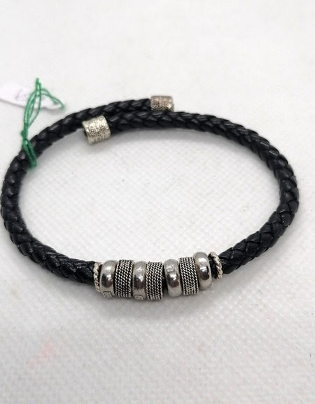 FIT 7884 Bracciale semirigido treccia in pelle