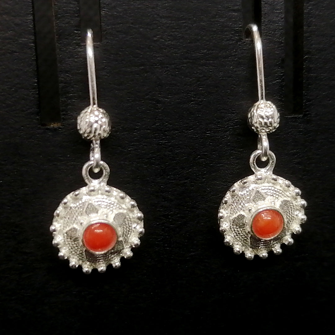 FIT 9521C Orecchini tipo Bottone sardo corallo 10