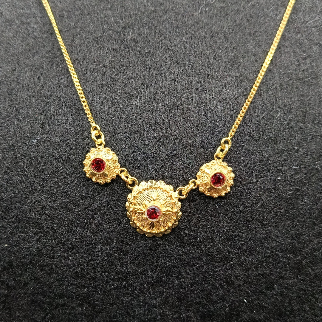 Filu e Trana girocollo con ciondoli tipo bottone sardo