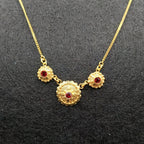 Filu e Trana girocollo con ciondoli tipo bottone sardo