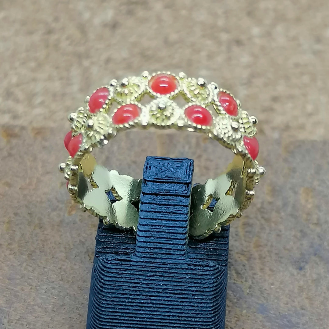 FIT 6704/2 Fede sarda 2 fili con pietre