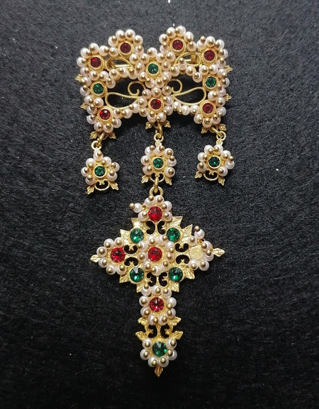 FIT 9266 Spilla Croce Imperlata