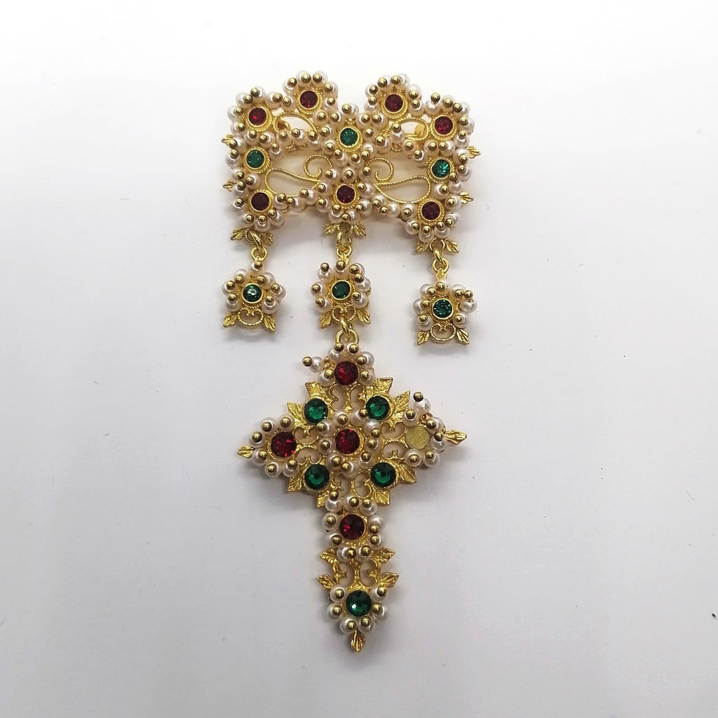 FIT 9266 Spilla Croce Imperlata