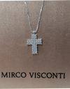Visconti BG15/10 croce in diamanti e oro 18k bianco
