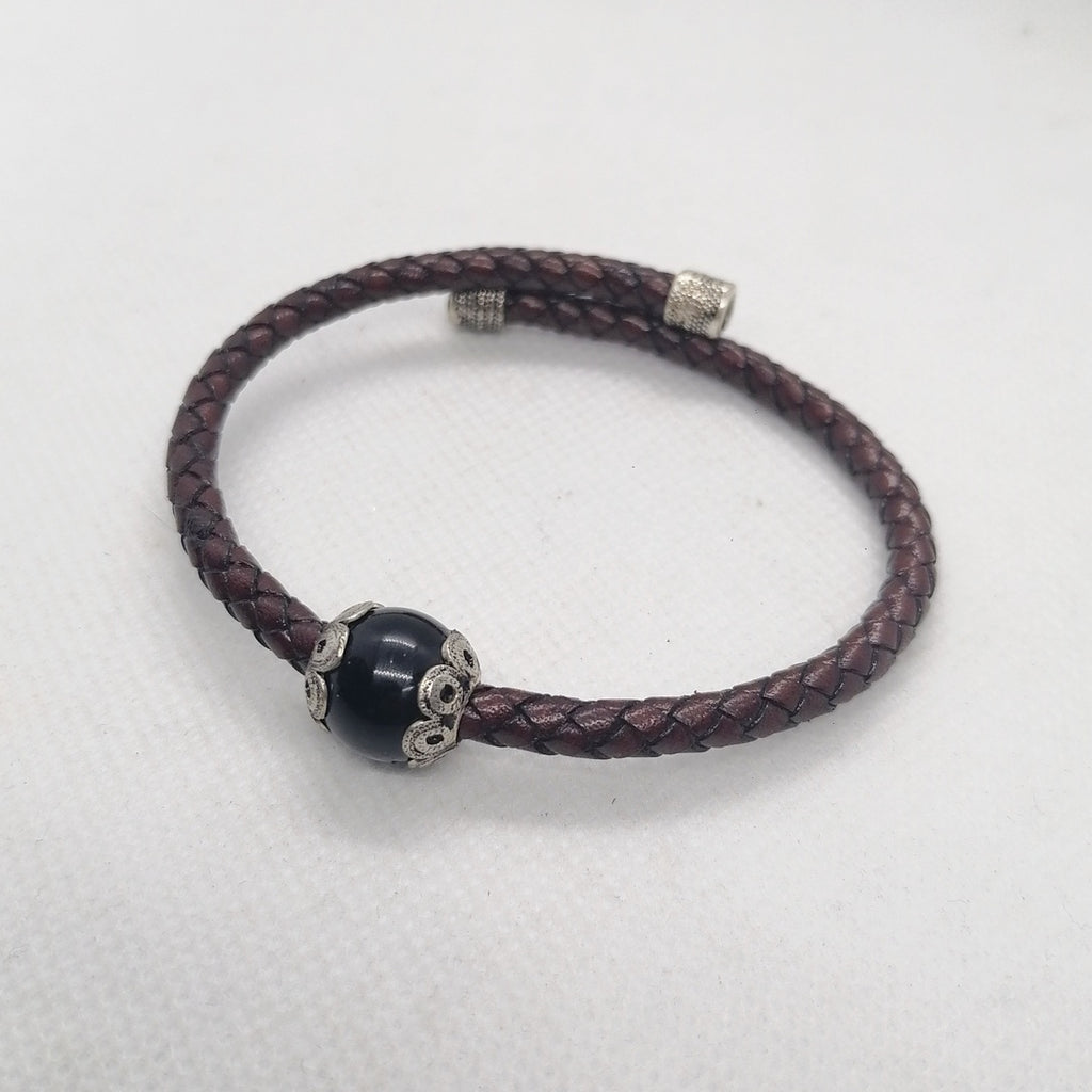 FIT 7881COC Bracciale COCCO semirigido treccia in pelle