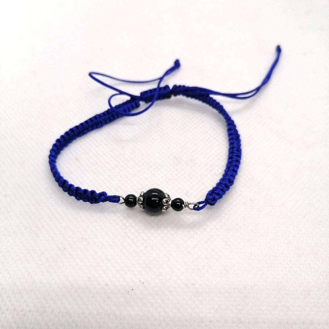 TDS BP33016 Bracciale tessuto con pietre colorate