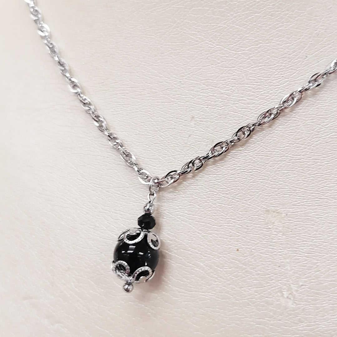 ODJ Catenina "Luce" cristalli neri