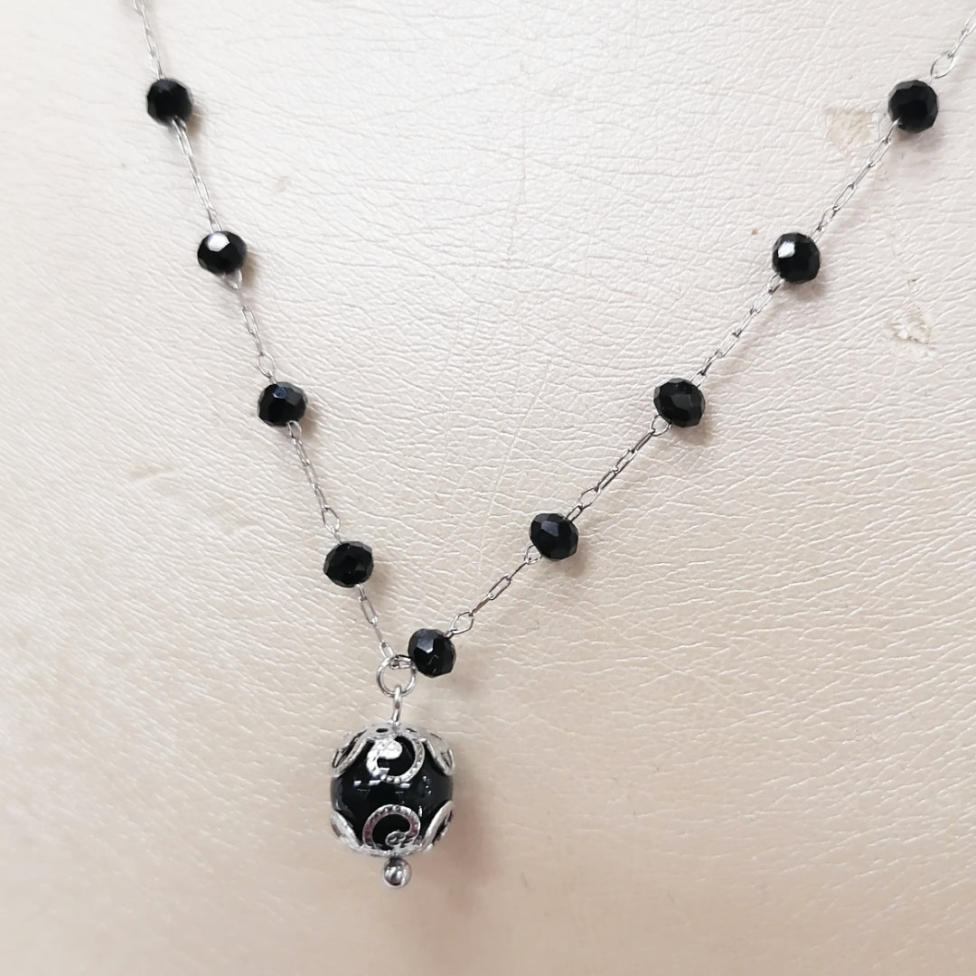 ODJ Catenina "Luce" cristalli neri