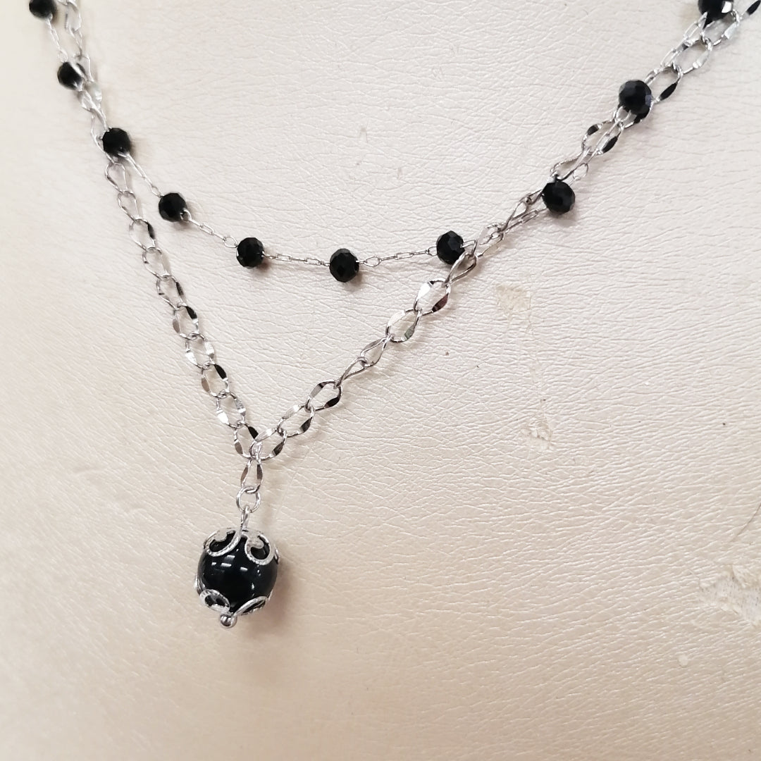 ODJ Catenina "Luce" cristalli neri