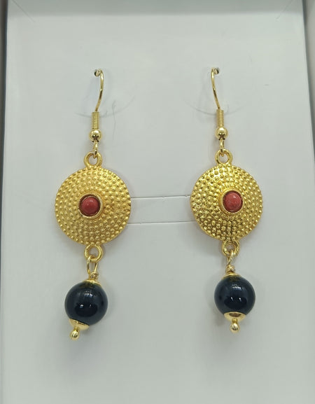 TDS BP30018G Orecchini dorati tipo Corbula e Cocco