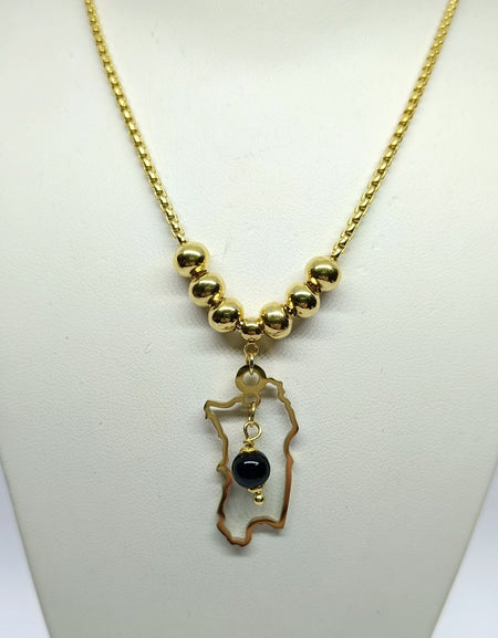 TDS BP32032G Catenina con ciondolo Sardegna e Cocco Dorato