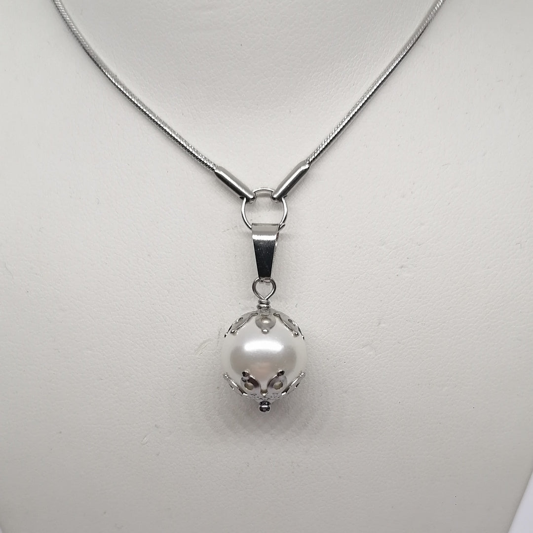 TDS BP32034S Catenina con Perla bianca grande