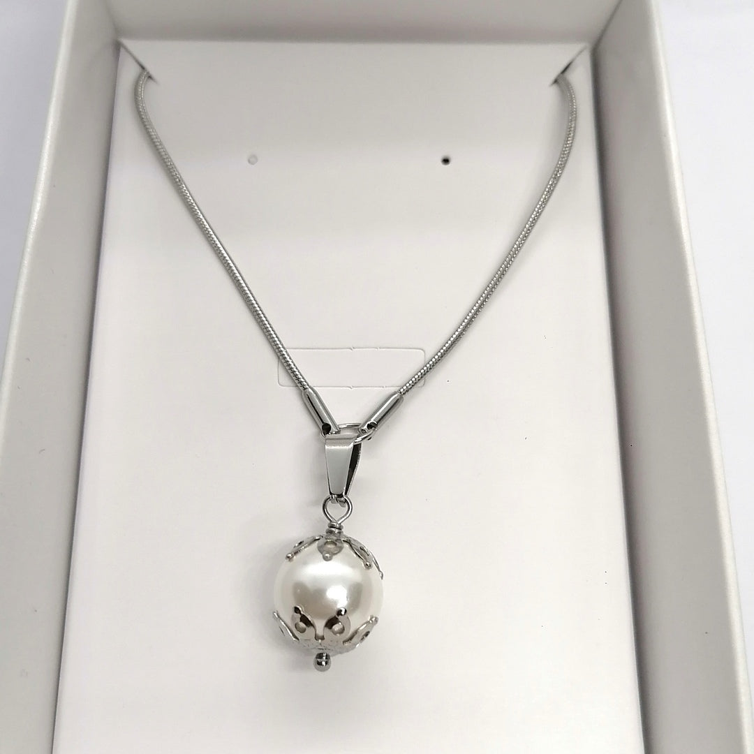 TDS BP32034S Catenina con Perla bianca grande