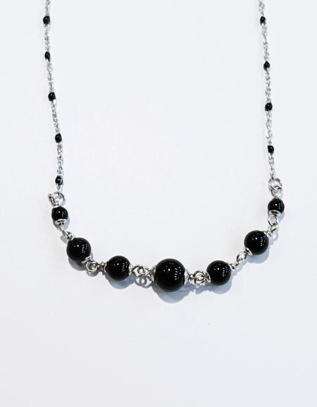 TDS BP32052 Girocollo in acciaio con Su Coccu in onice