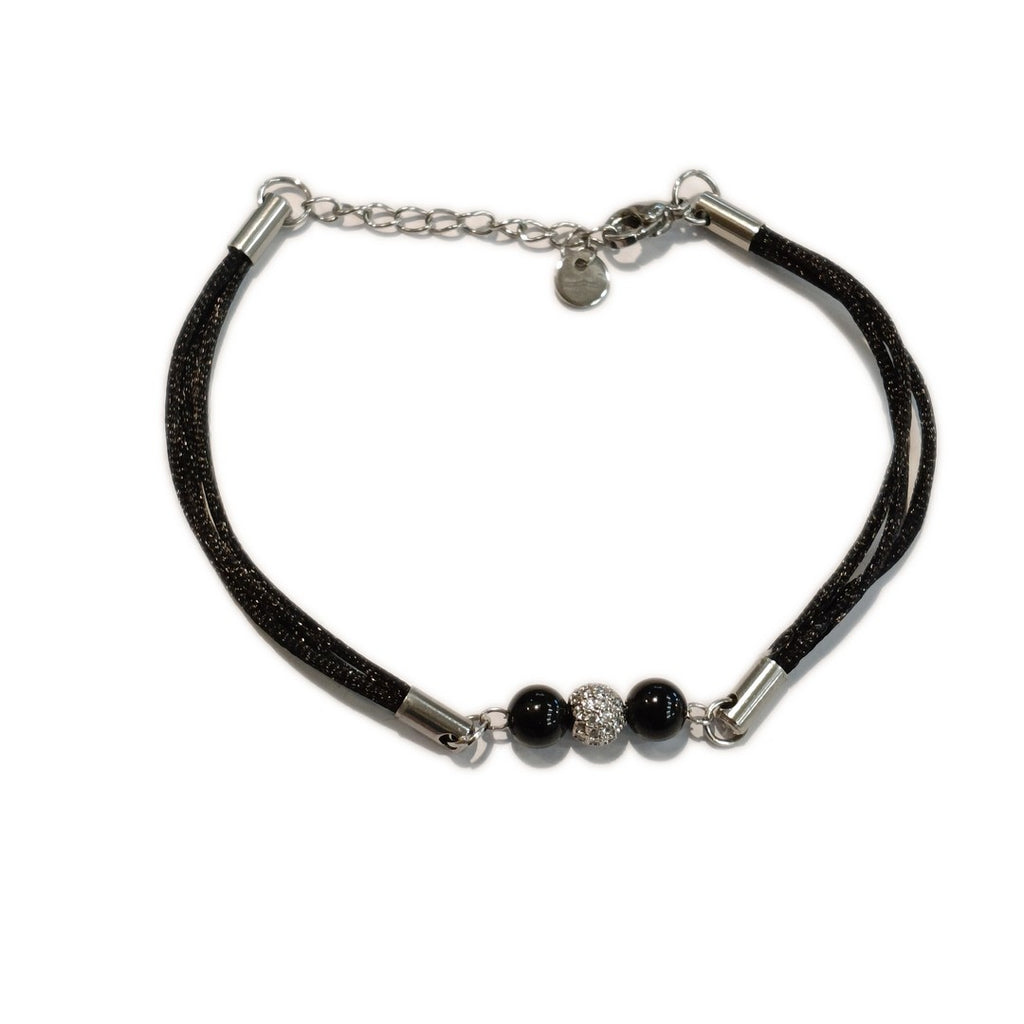 TDS BP33014S Bracciale in tessuto con Su Coccu e zirconata