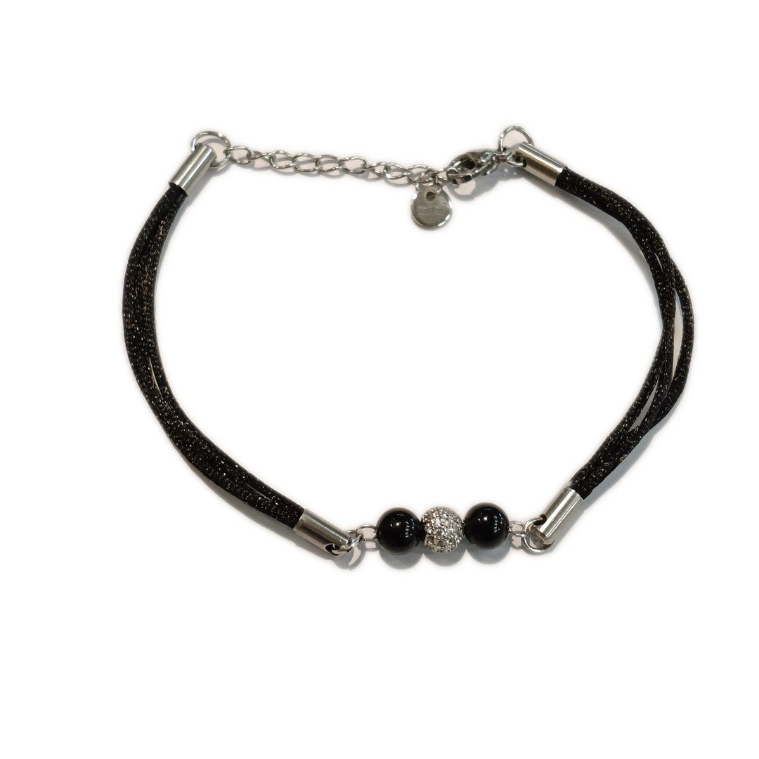 TDS BP33014S Bracciale in tessuto con Su Coccu e zirconata