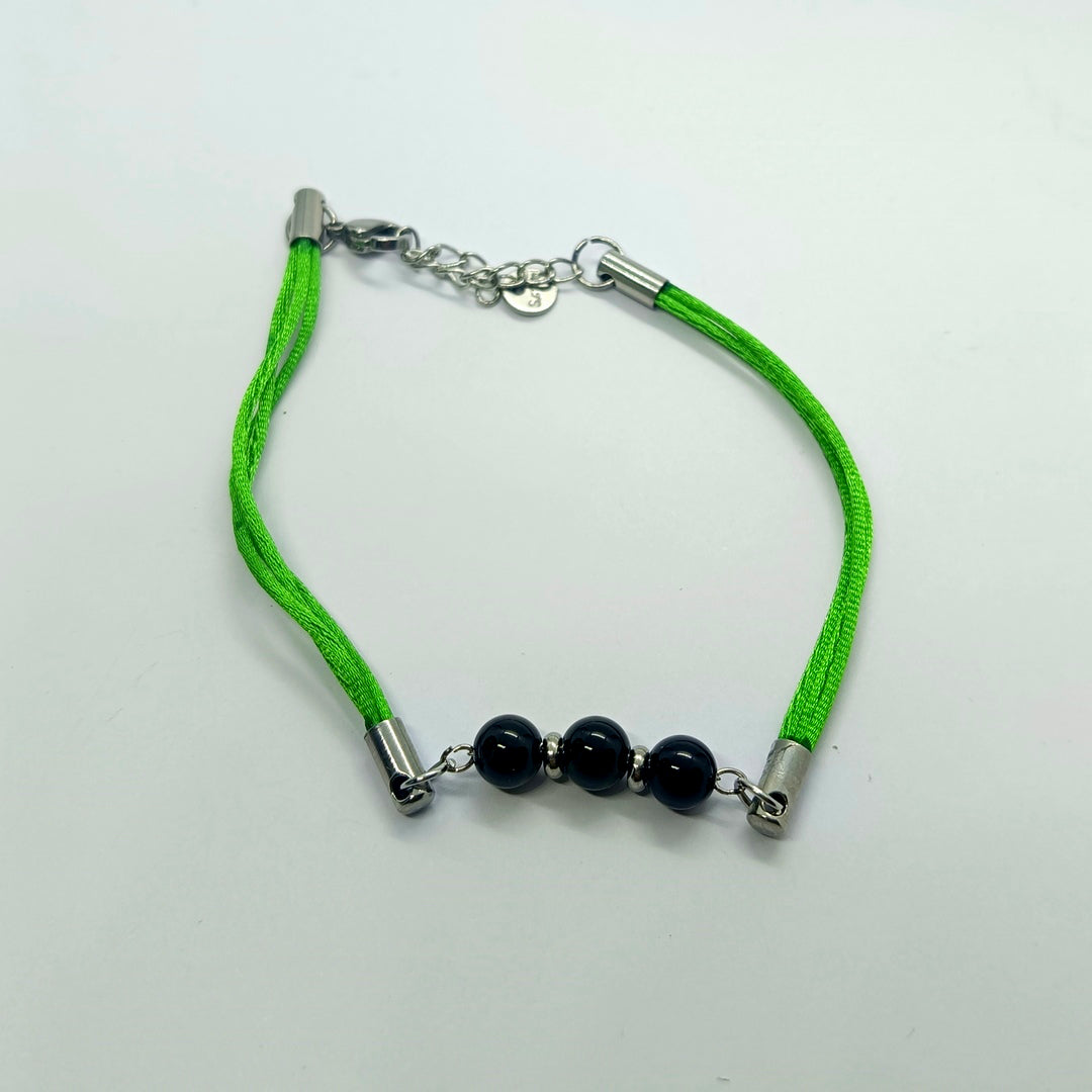 TDS BP33014 Bracciale in tessuto verde 3 Su Coccu