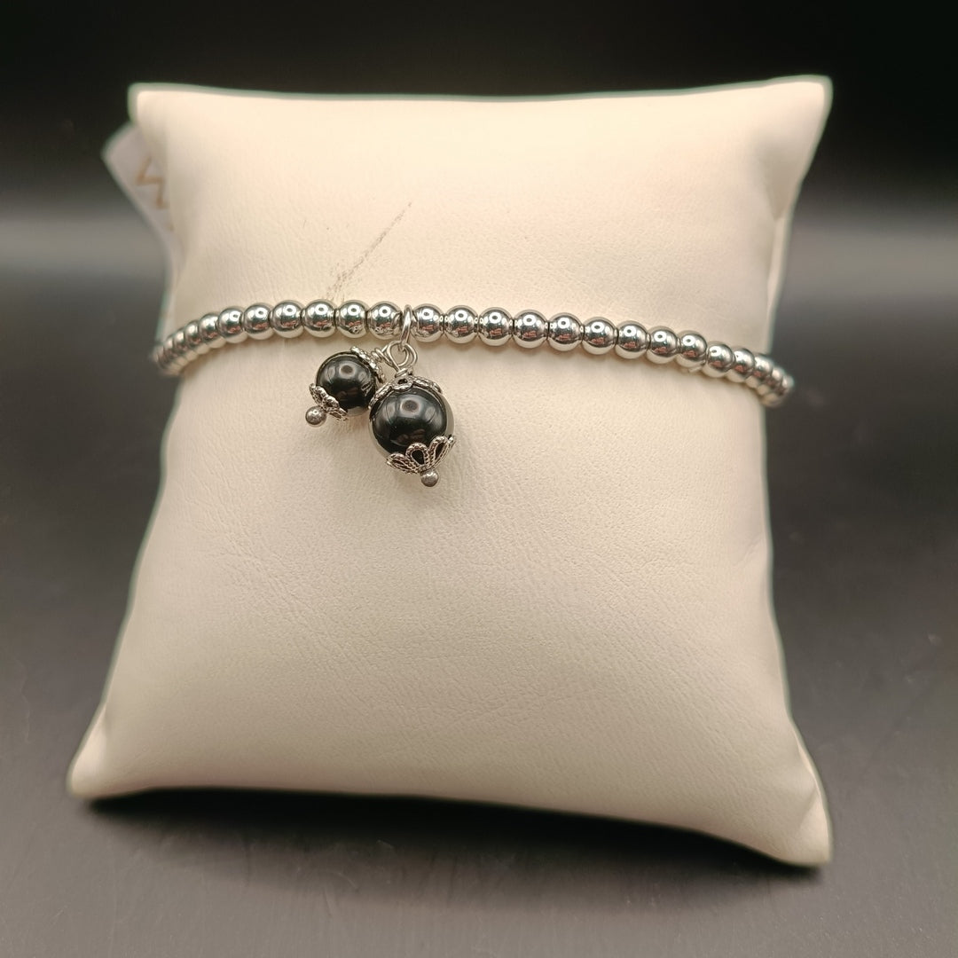 TDS BP33021 Bracciale Coccu nero e bottone elastico