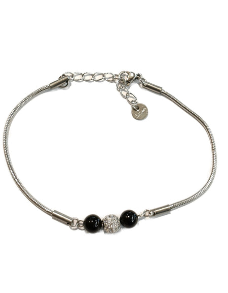 TDS BP33022S Bracciale in acciaio con Su Coccu e zirconata