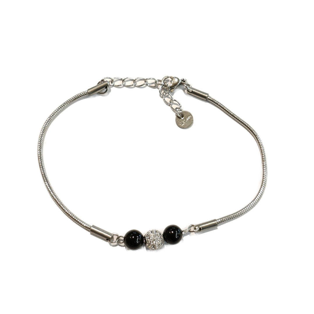 TDS BP33022S Bracciale in acciaio con Su Coccu e zirconata