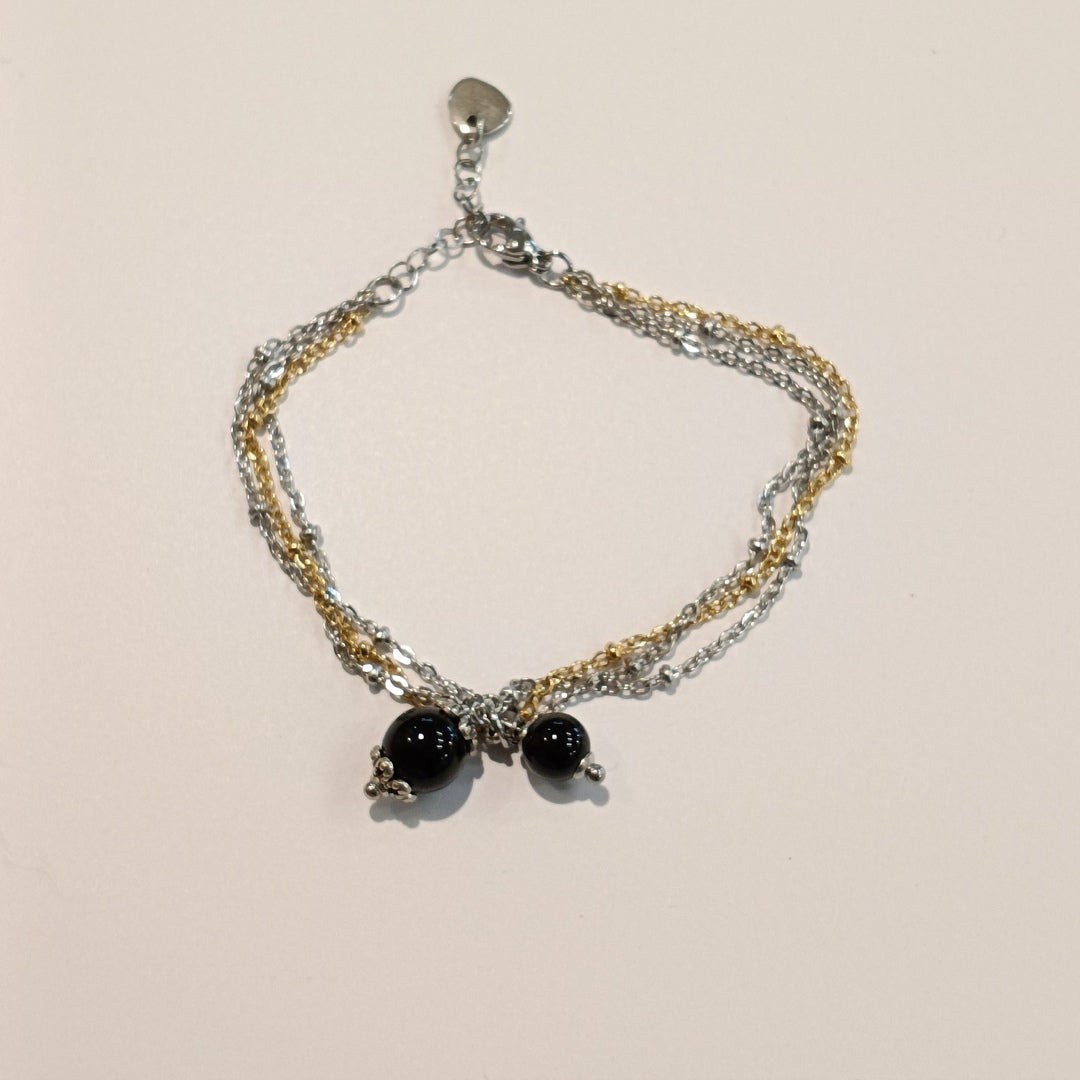 TDS BP33028 Bracciale doppio Su Coocu e Sfera Zirconata pendente