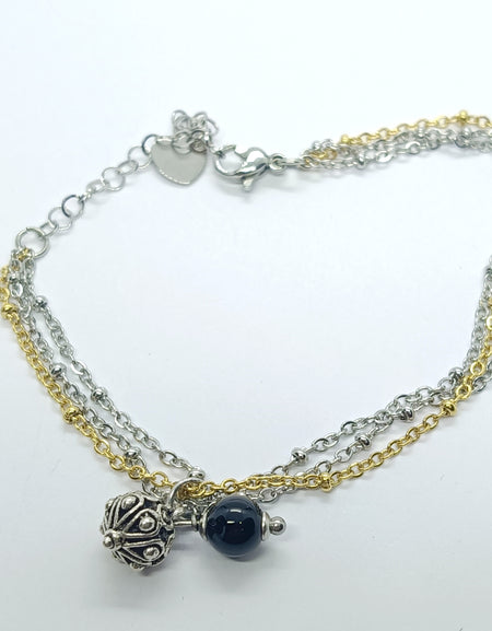 TDS BP33029 Bracciale triplo bicolore Su Coccu e Bottone