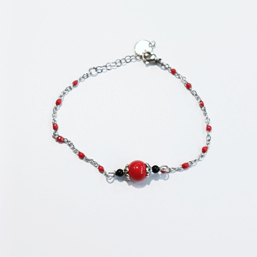 TDS BP33032 Bracciale con Su Coccu e perline