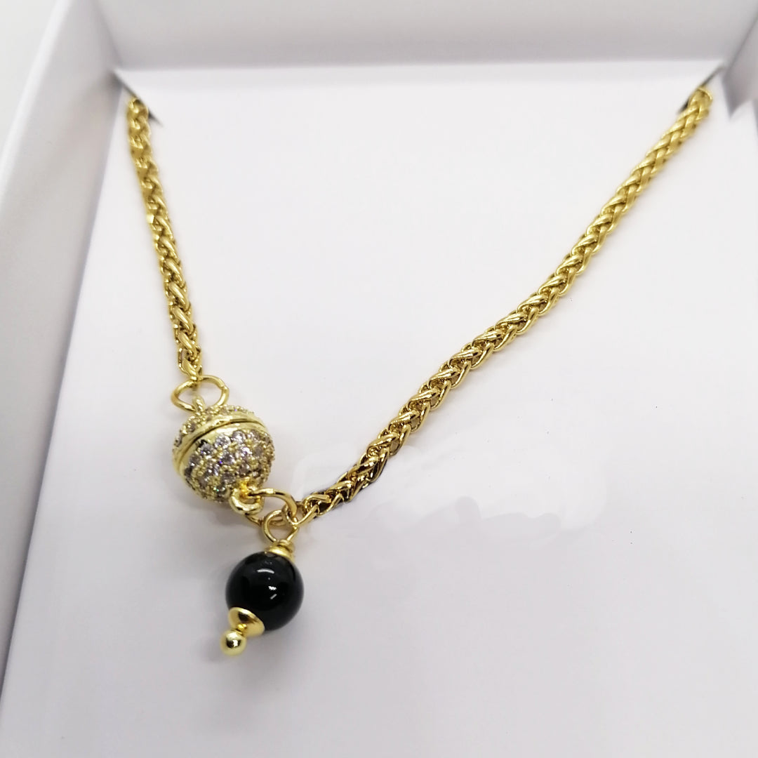 TDS BP33047G Bracciale con Cocco e sfera zirconata