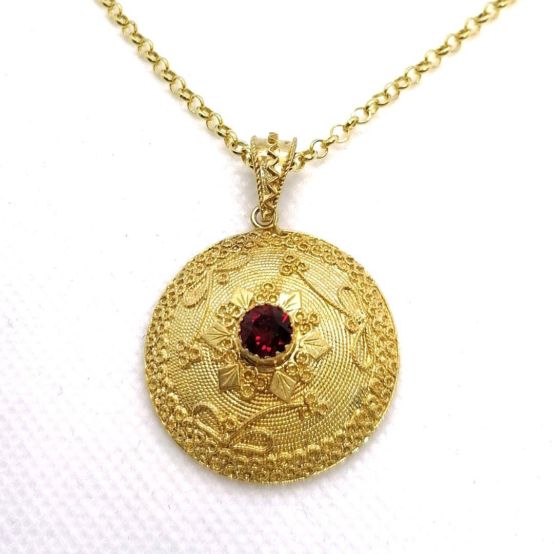 FIT 3739-2 Ciondolo tipo Bottone sardo 33mm. - pianaecasti-gioielleria