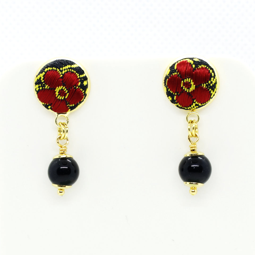 Furighedda Coccoi Orecchino pendente Su Coccu e Broccato