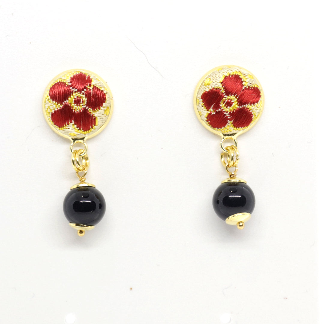 Furighedda Coccoi Orecchino pendente Su Coccu e Broccato