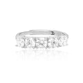 Mabina Anello riviera in argento con cinque zirconi 523174