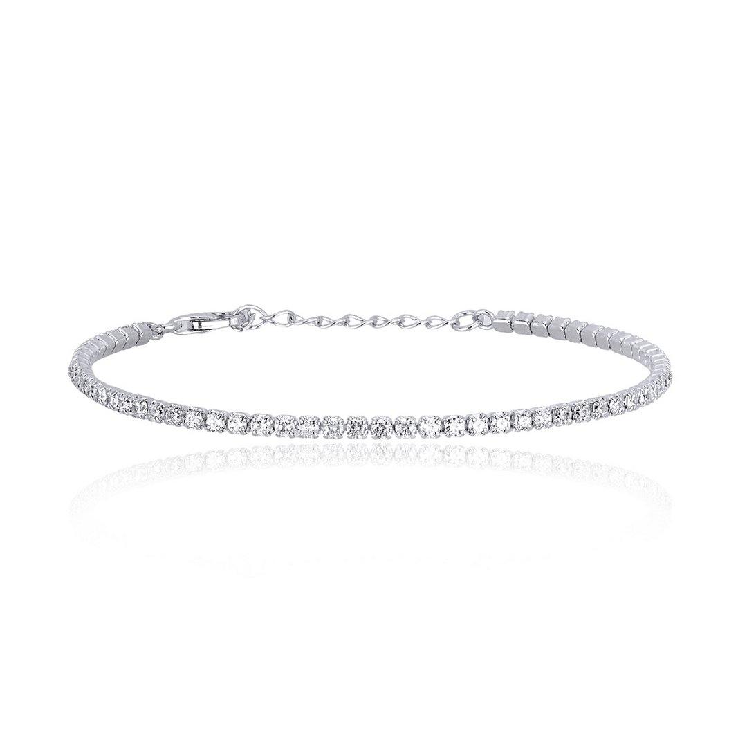 Mabina bracciale Tennis zirconi 2mm. - pianaecasti-gioielleria