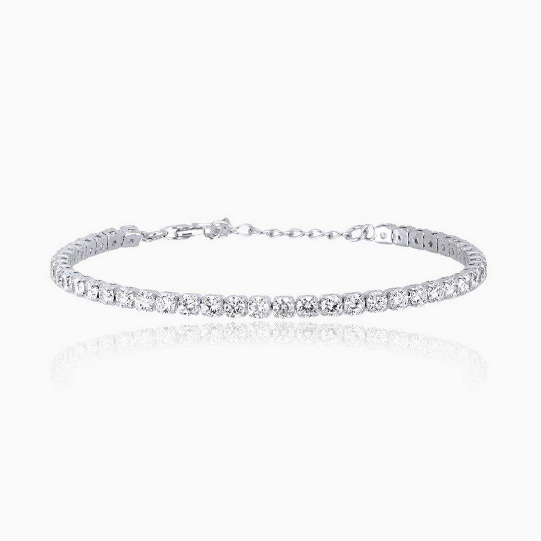 Mabina bracciale Tennis zirconi 3mm. - pianaecasti-gioielleria