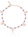 Mabina bracciale rosario con ametista e zirconi 533320 - pianaecasti-gioielleria