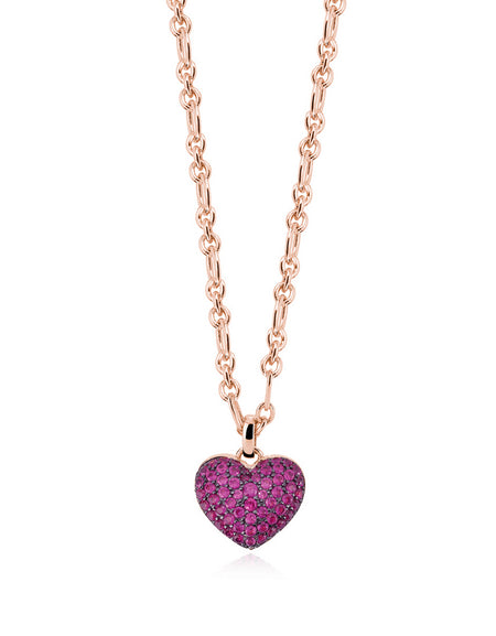 Mabina collana Cuore in pavè di rubini 553410